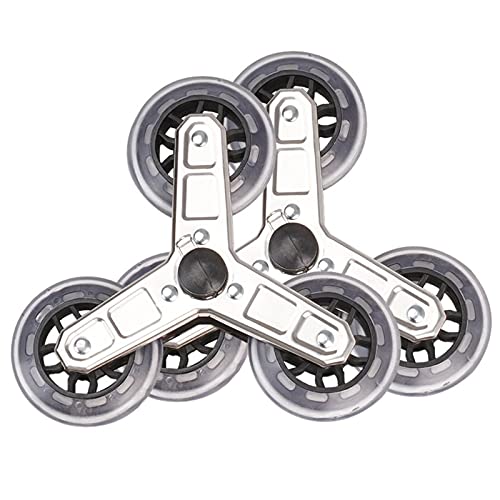 BALAX Shopping Cart Caster Replacement Wheels - Heavy Duty Stair Climbing Luggage Wheels for Suitcases, Shopping Carts & Mobility Aids - Perfect for Airports, Grocery Stores & Hospitals