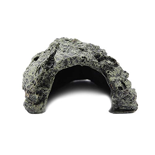 Tnfeeon Reptile Hideout Cave - Natural Terrarium Decor for Lizards, Snakes & Geckos - Waterproof Shelter Box for Aquarium & Reptile Habitat (Small) - Perfect for Desert, Jungle & Forest Terrarium Setups