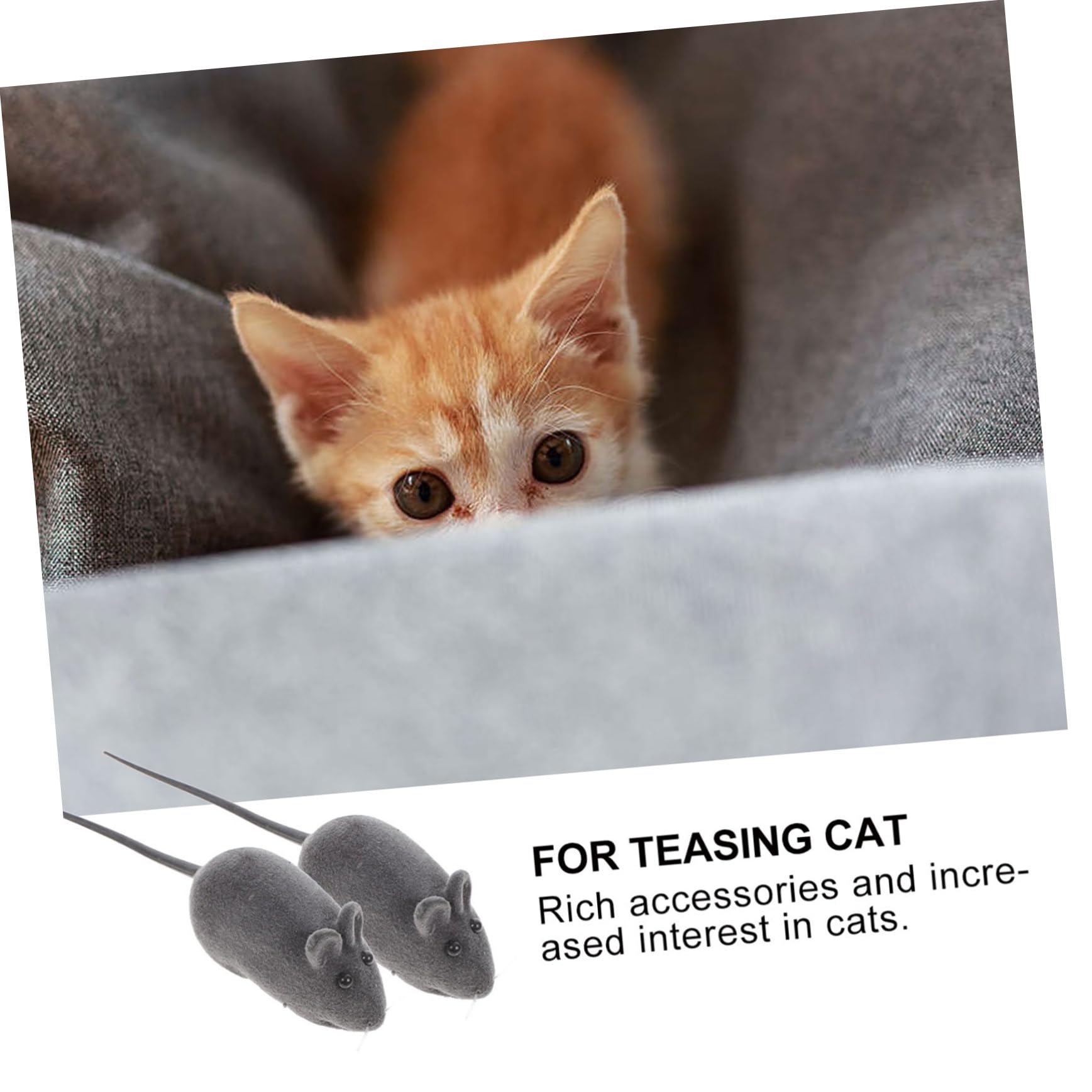 20pcs Squeaky Cat Toys Mice - Interactive Soft Mouse Toys for Kittens - Noisy Fun Pet Play with Random Colors - Perfect for Indoor Playtime & Hunting Simulation