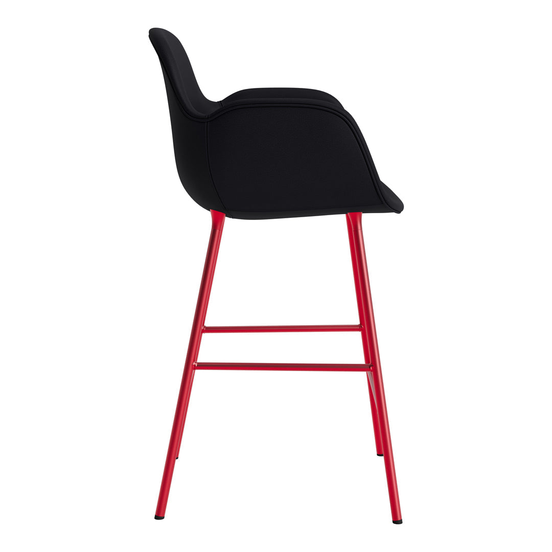 Form Counter Armchair - Fully Upholstered Modern Bar Stool for Kitchen Island, Breakfast Nook & Home Bar Seating
