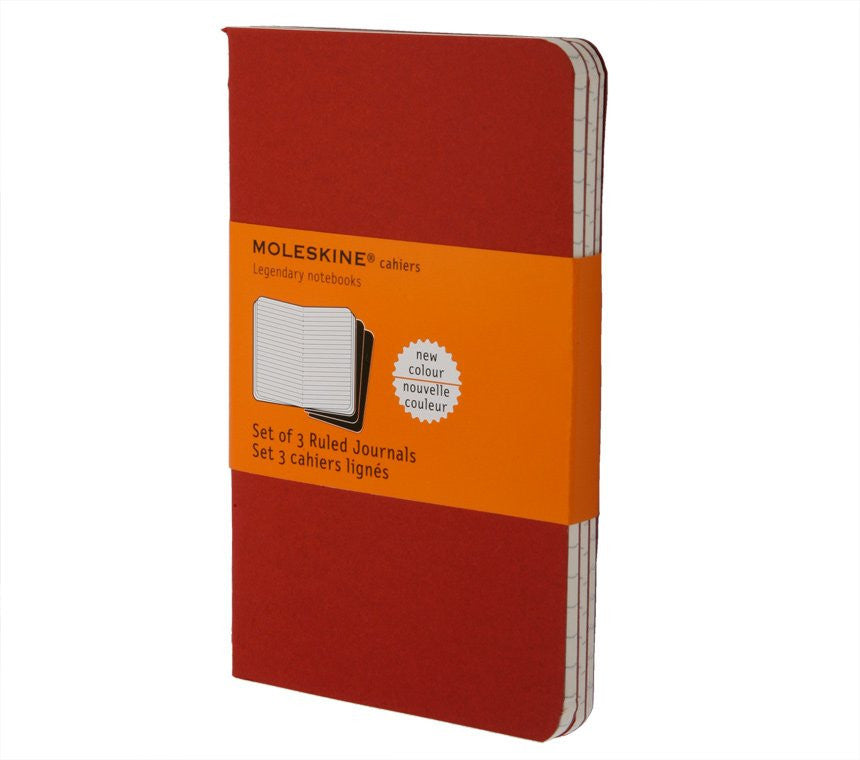 Premium Moleskine Ruled Cahier Journal Set - 3 Pack with Durable Cardboard Cover for Note Taking, Sketching & Daily Planning | Perfect for Students, Artists & Professionals