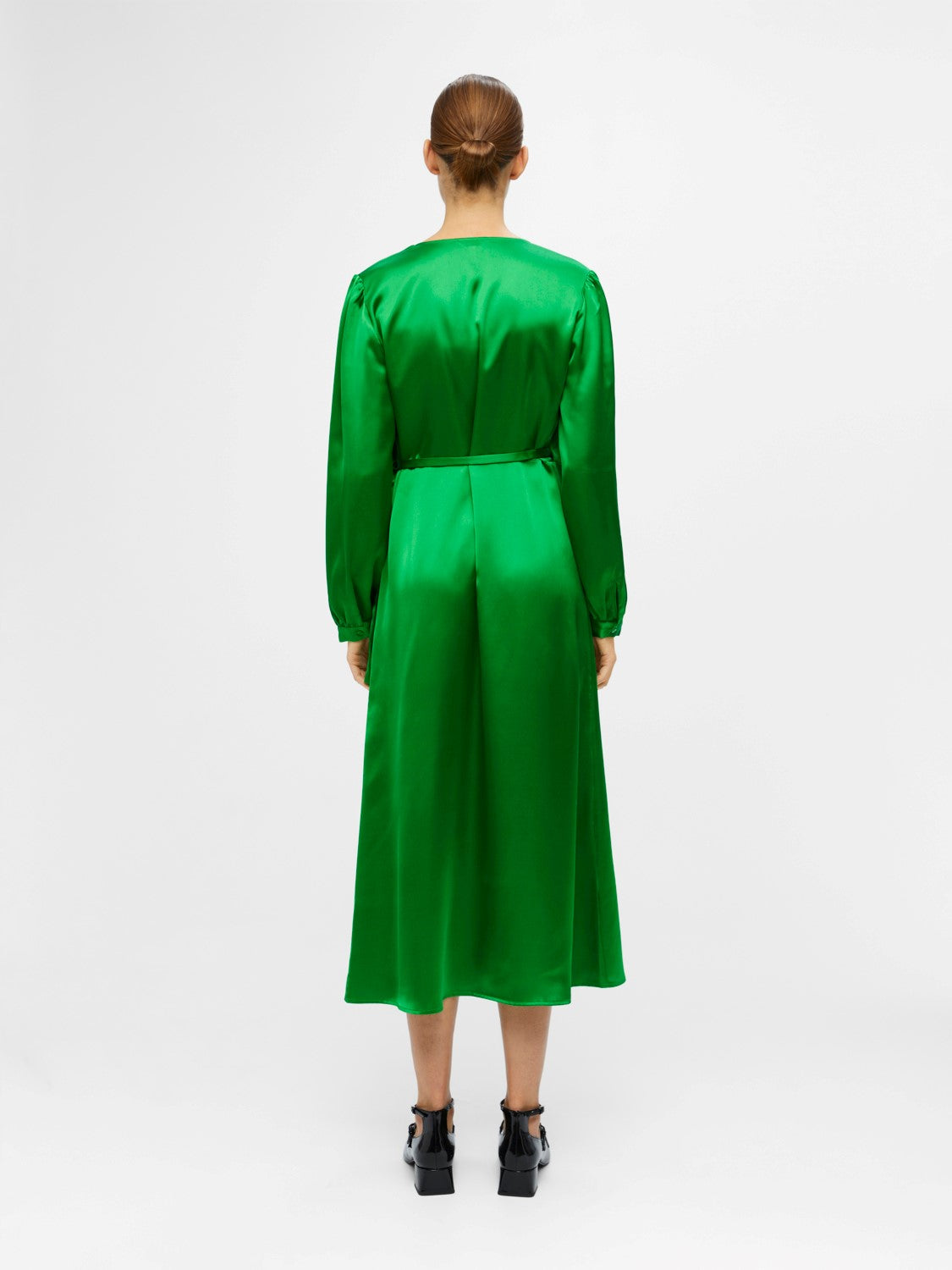 Dottie Wrap Dress in Fern Green - Flattering Women's Midi Dress for Casual Outings & Summer Events