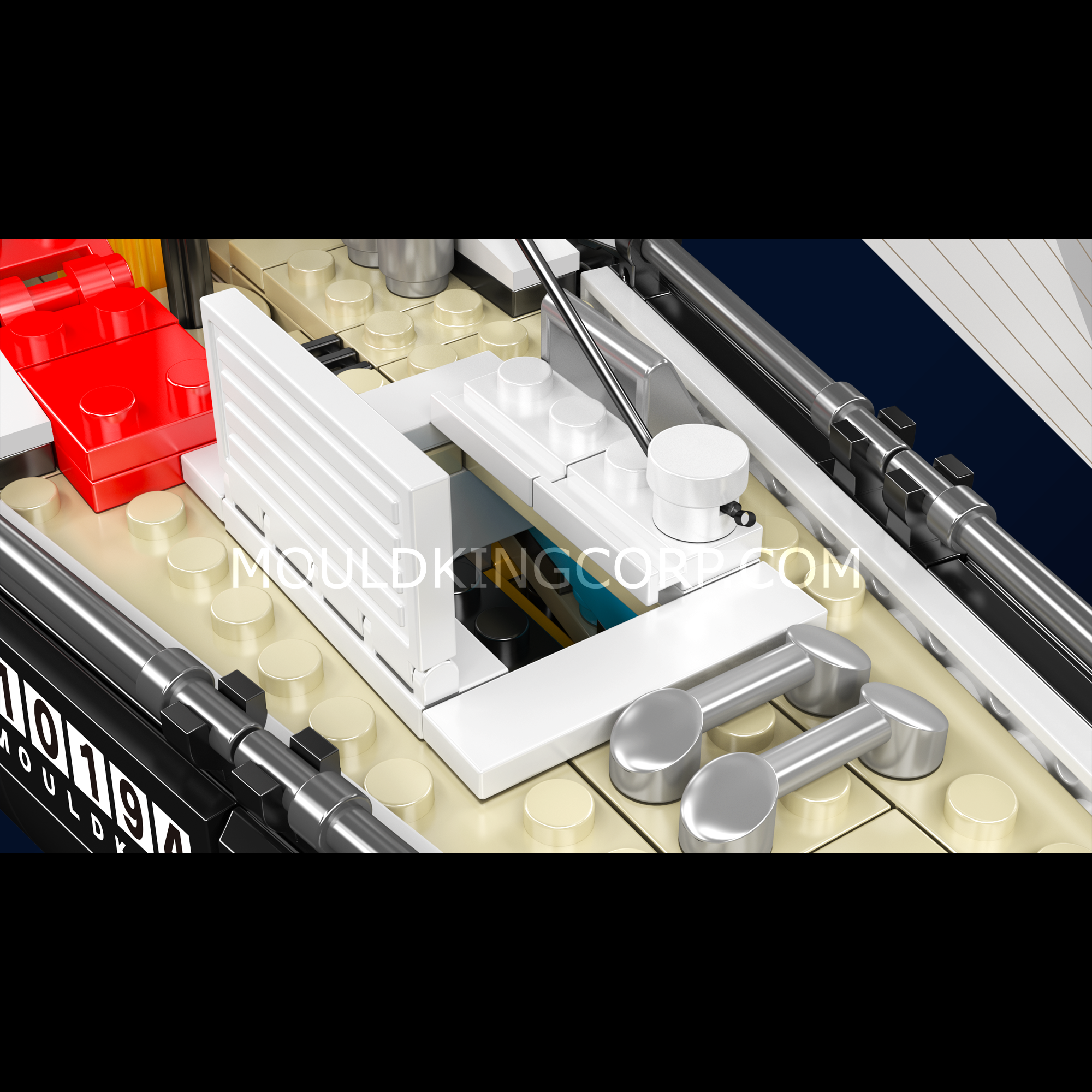 Mould King 10194 Modern Two Mast Sailing Yacht Building Blocks Set - 893 Pieces STEM Toy for Adults & Kids | Perfect for Home Decoration, Birthday Gifts & Creative Play