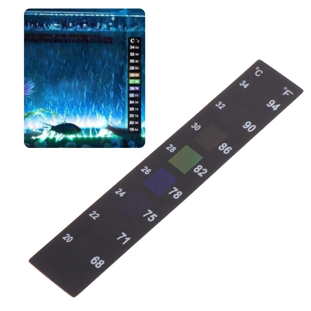 Youngy Digital Aquarium Thermometer Sticker - Accurate Fish Tank Temperature Monitor for Freshwater & Saltwater Tanks - Easy Stick-on Design for Glass Aquariums (Perfect for Home, Office, or Classroom Fish Tanks)