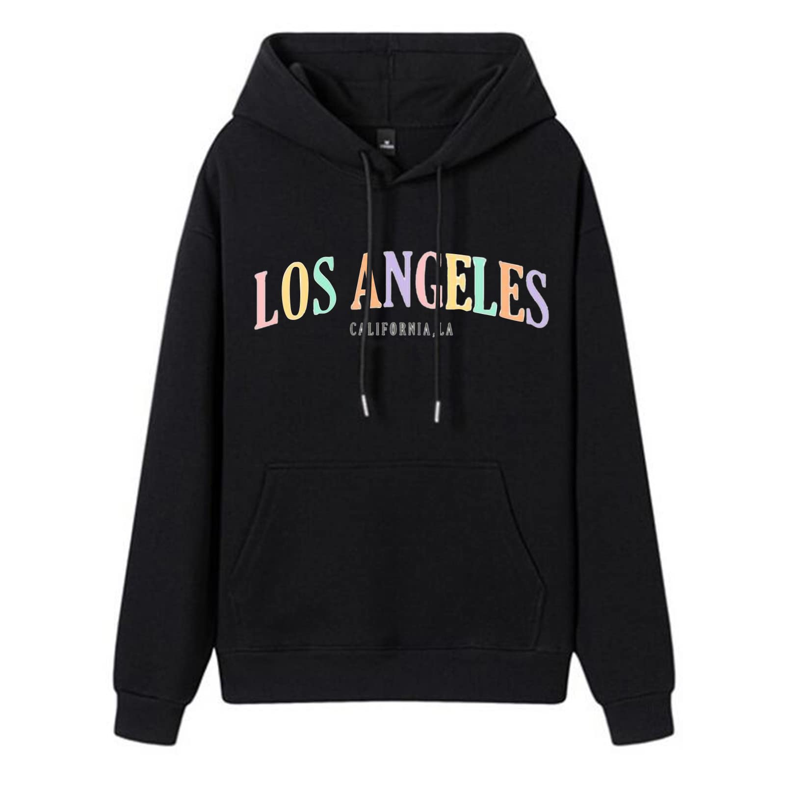 Women's Casual Pullover Sweatshirt with Letter Print & Drawstring Hood - Trendy Graphic Hoodie for Junior Girls | Perfect for School, Streetwear & Everyday Fashion