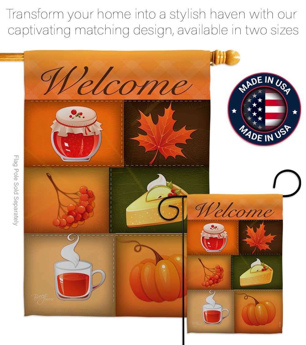 Fall Harvest Decor Flags Set - House & Garden for Autumn Decorating