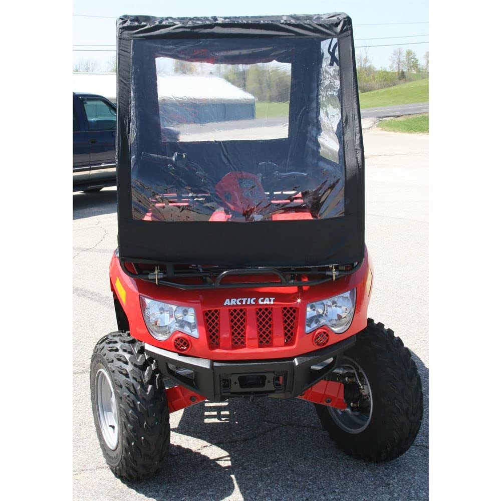 Black ATV Cab Enclosure Canopy Cover - Waterproof & Windproof Protection for UTV/ATV - Perfect for Off-Roading, Hunting & Winter Riding