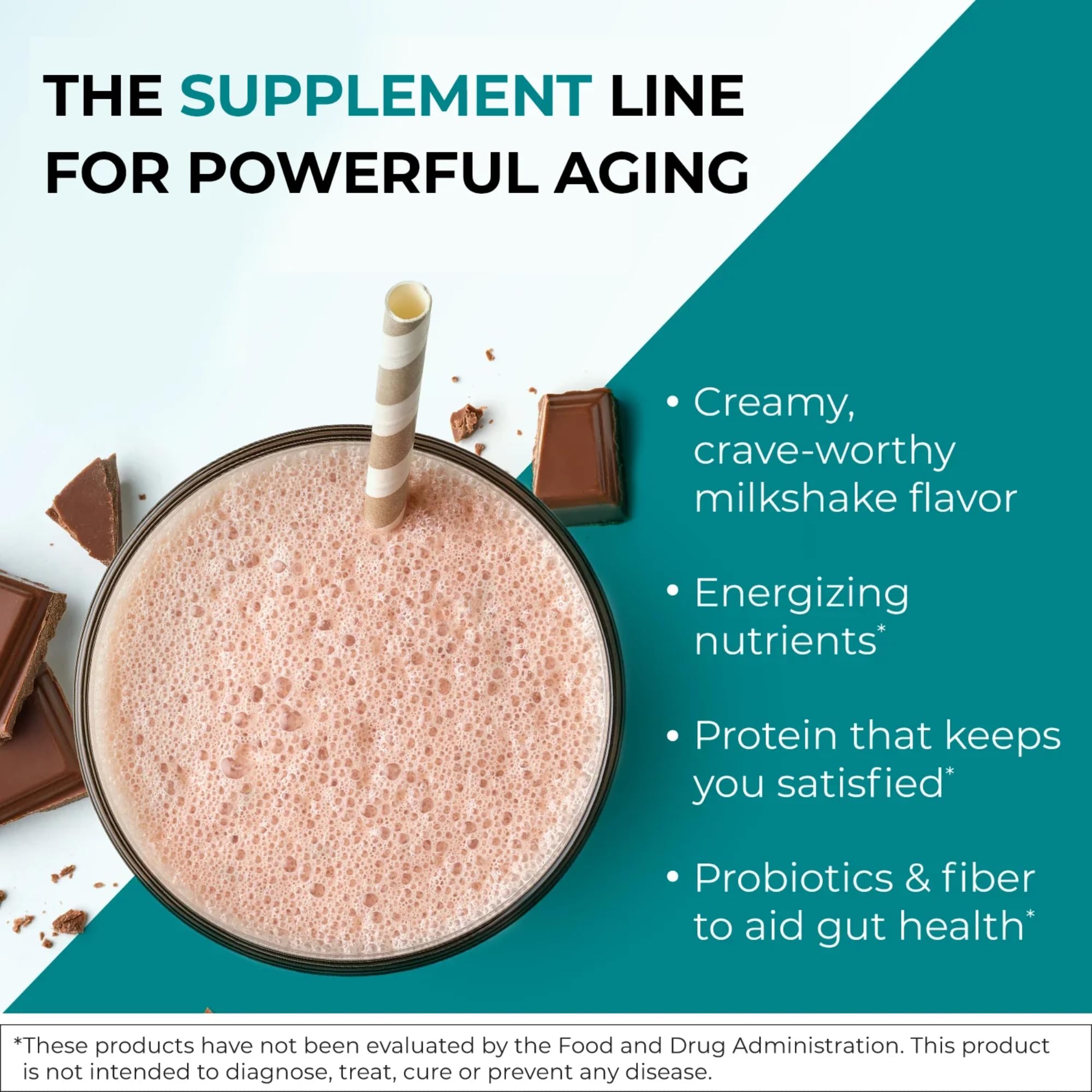 JJ Virgin Chocolate Plant-Based All-in-One Protein Shake - 22g Pea Protein, Chia & Chlorella with Vitamins, Minerals & Greens | 30 Servings | Vegan Meal Replacement for Weight Loss & Energy Boost | Perfect for Post-Workout Recovery & Busy Lifestyles