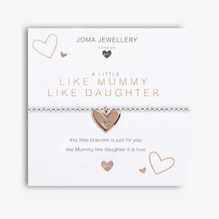 Joma Jewellery - Matching Mother Daughter Jewelry Set for Kids | Heart Pendant Necklace & Bracelet Gift for Girls | Perfect for Birthdays, Holidays & Special Occasions
