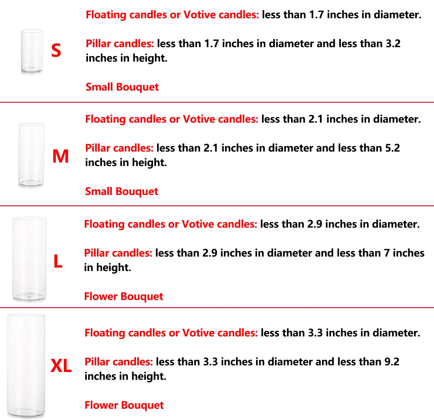Hewory 12-Piece Glass Hurricane Candle Holder Set - Tall Clear Cylinder Vases for Wedding Centerpieces, Floating & Pillar Candles - Elegant Table Decor for Weddings, Parties & Home Decor