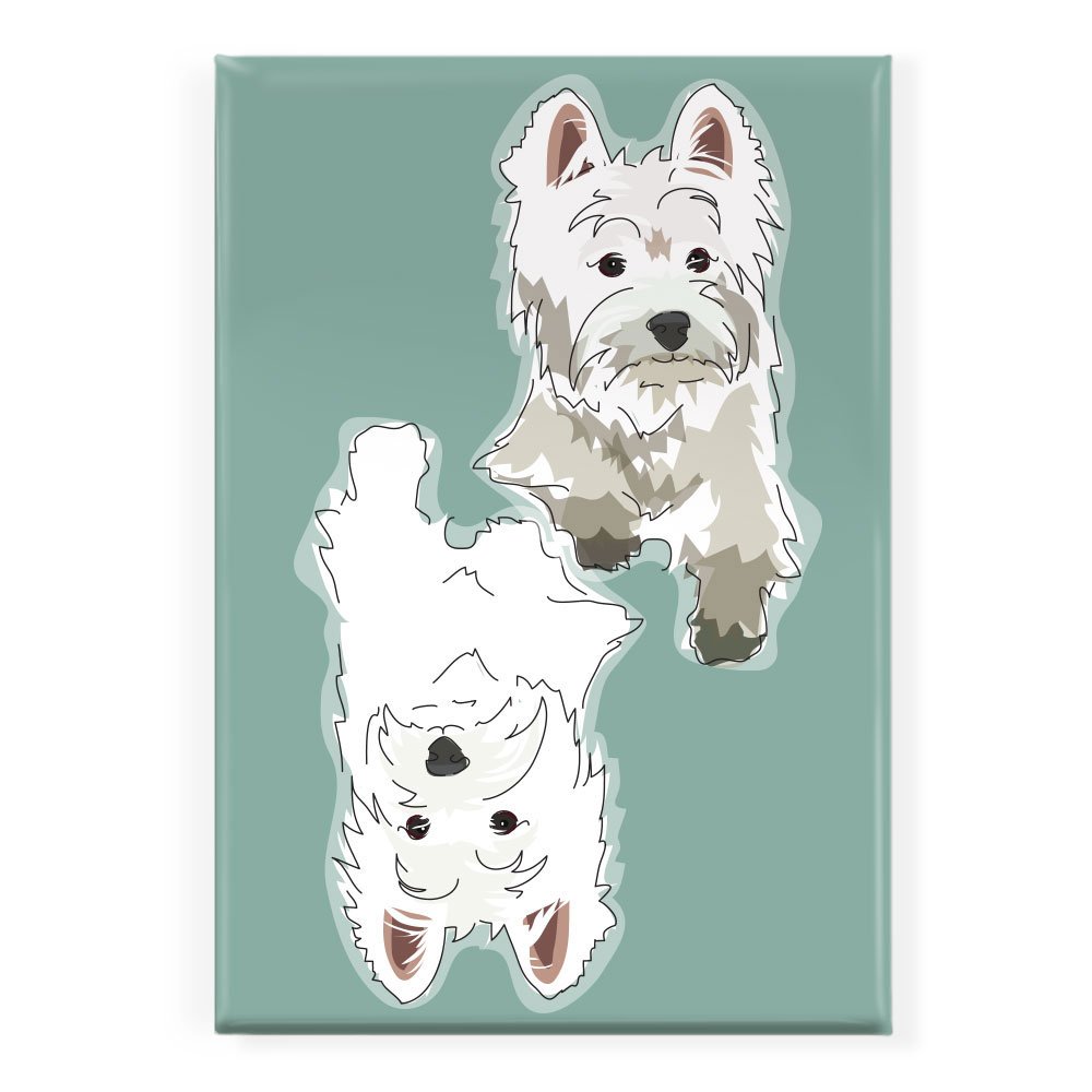 Clean or Dirty Dishwasher Magnet with Cute White Westie Dog Design - Funny Kitchen Accessory for Dishwasher Status Indicator | Perfect Housewarming Gift for Dog Lovers & Home Organization