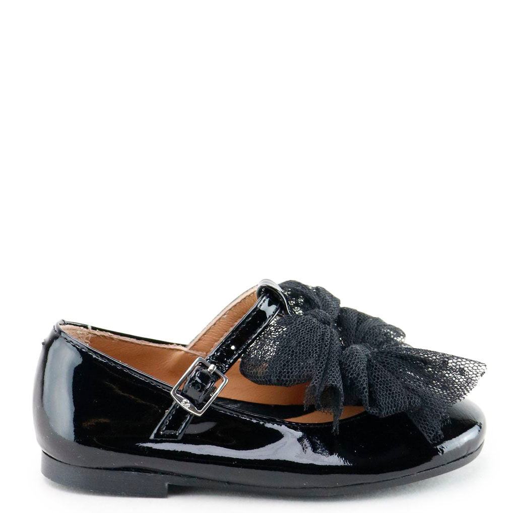 Stylish Black Patent Leather Mary Jane Shoes with Bows | Elegant & Comfortable for Women & Girls | Perfect for Weddings, Parties & Formal Events