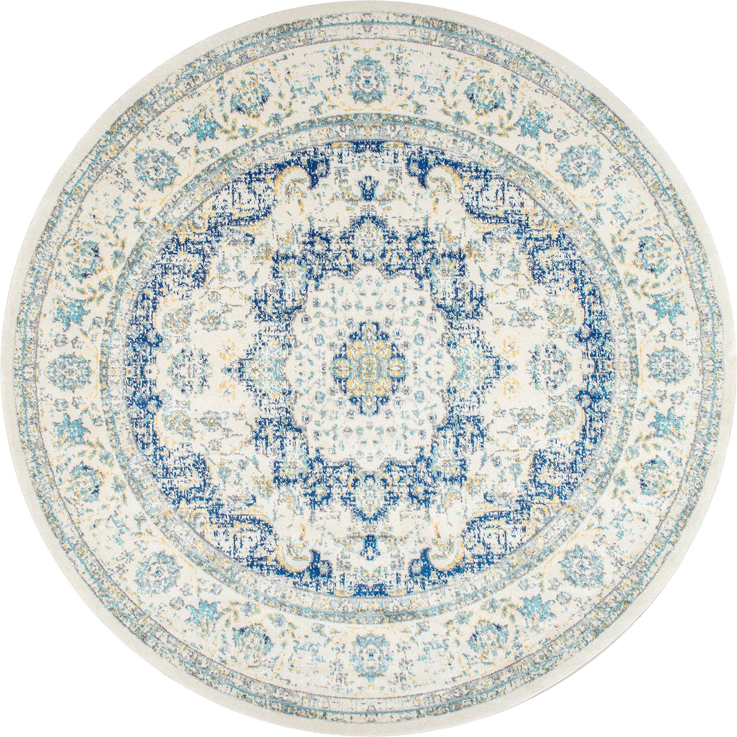 Vintage Distressed Persian Area Rug - Handmade Blue Oriental Carpet for Living Room, Bedroom & Home Decor | Boho Chic & Traditional Style