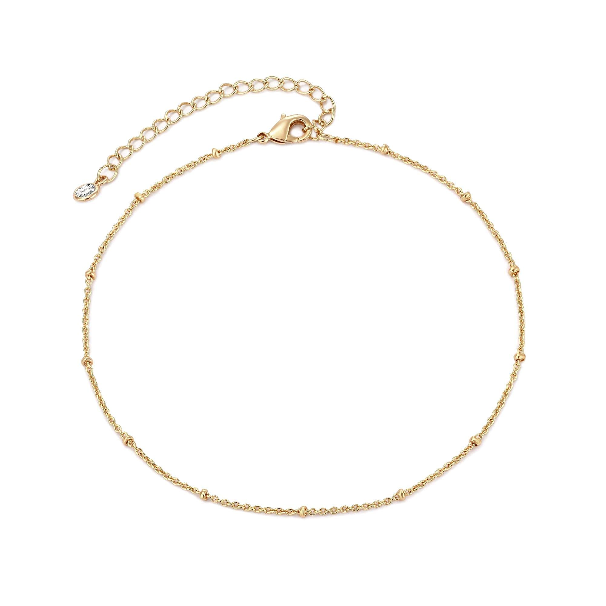 Valloey Rover Women's Gold Ankle Bracelets - Dainty Boho Layered Adjustable Chain Anklet Foot Jewelry for Beach, Summer & Casual Wear | Perfect Gift for Her