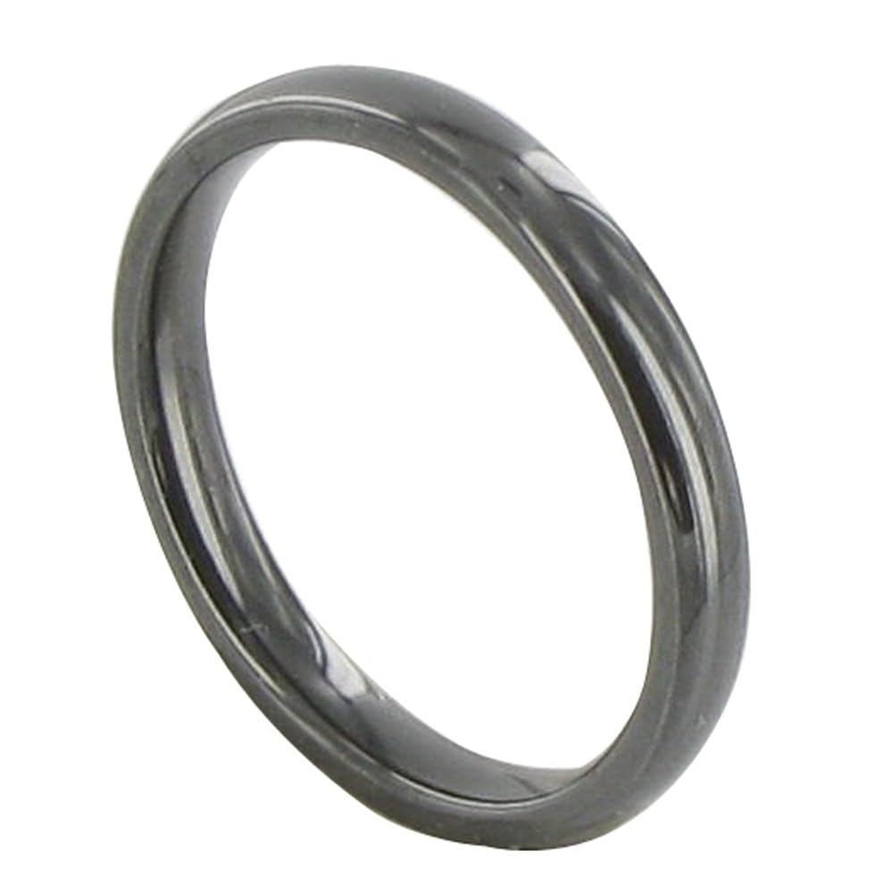 3mm Black Ceramic Ring for Men & Women - Minimalist Wedding Band, Fashion Jewelry for Daily Wear & Special Occasions