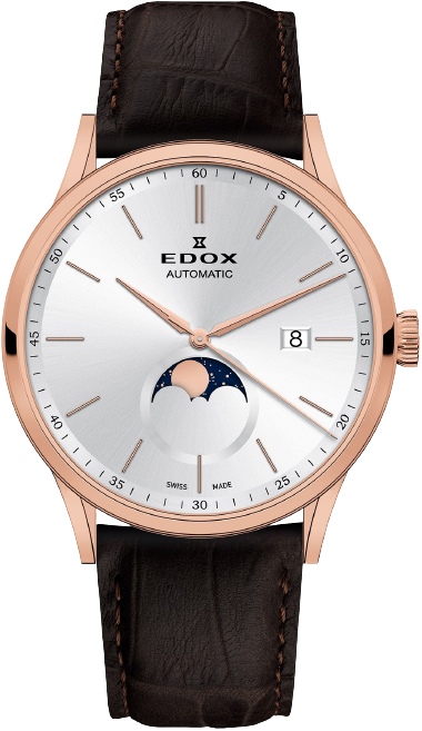 Edox Les Vauberts La Grande Lune Automatic Men's Watch 80500-37R AIR - Luxury Swiss Timepiece for Business, Formal & Special Occasions