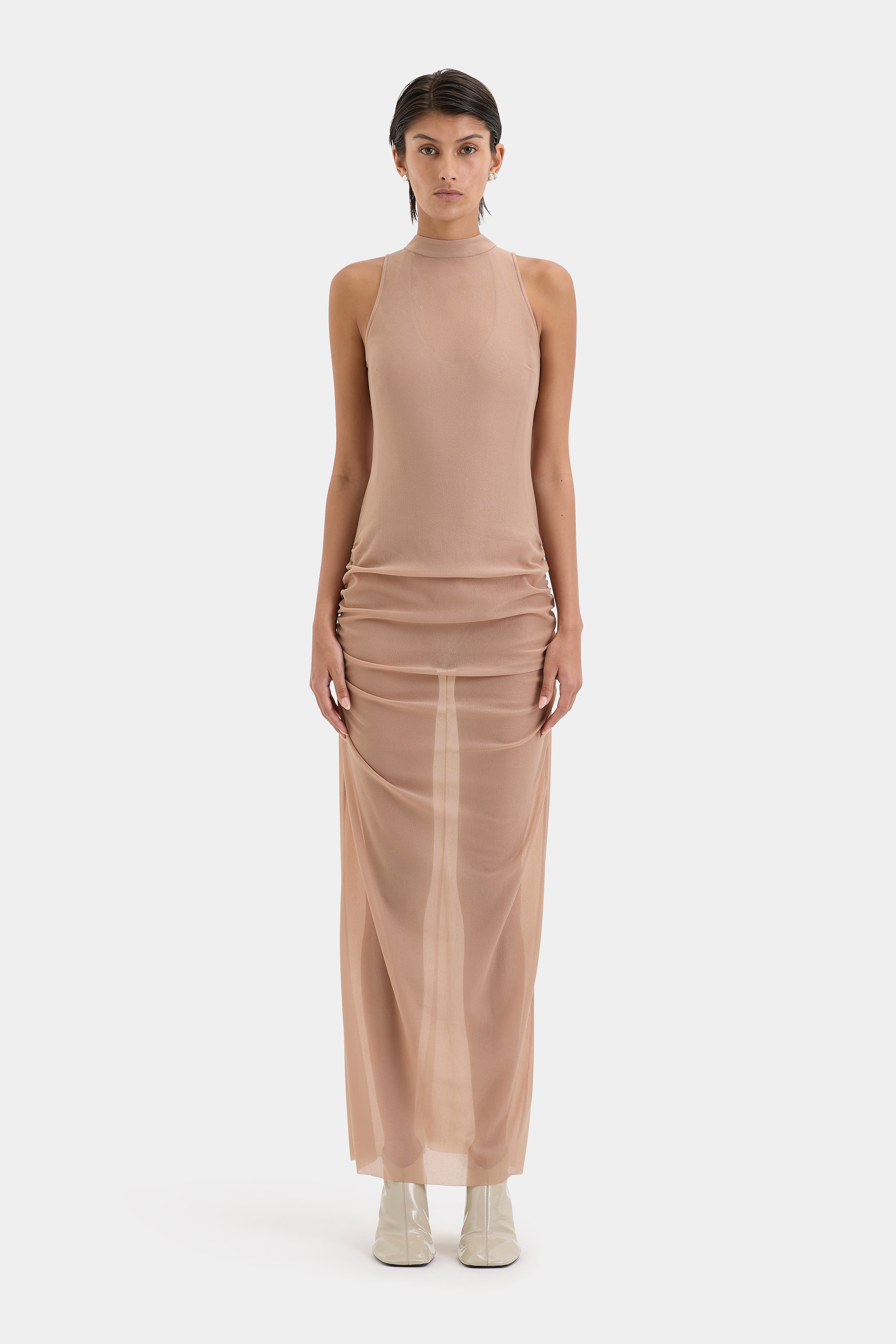 Elegant Ruby Red Open Back Gown for Women - Sexy Evening Dress for Prom, Party & Special Occasions