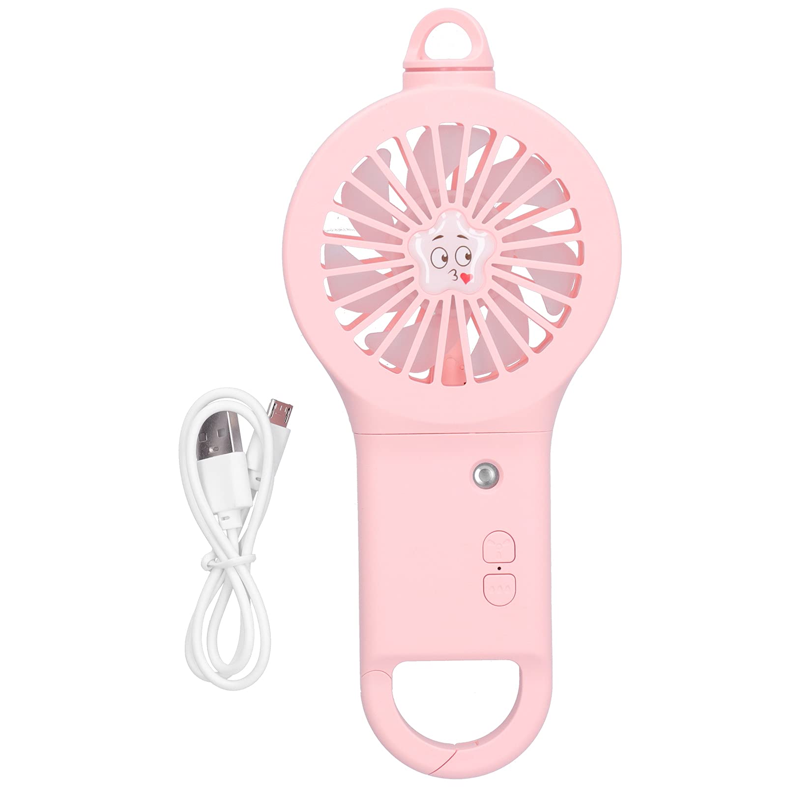 FILFEEL Mini USB Cooling Fan - Portable Handheld Misting Fan with 3 Adjustable Speeds, Personal Desk Fan for Home, Office, Travel, Camping & Outdoor Activities (Pink)