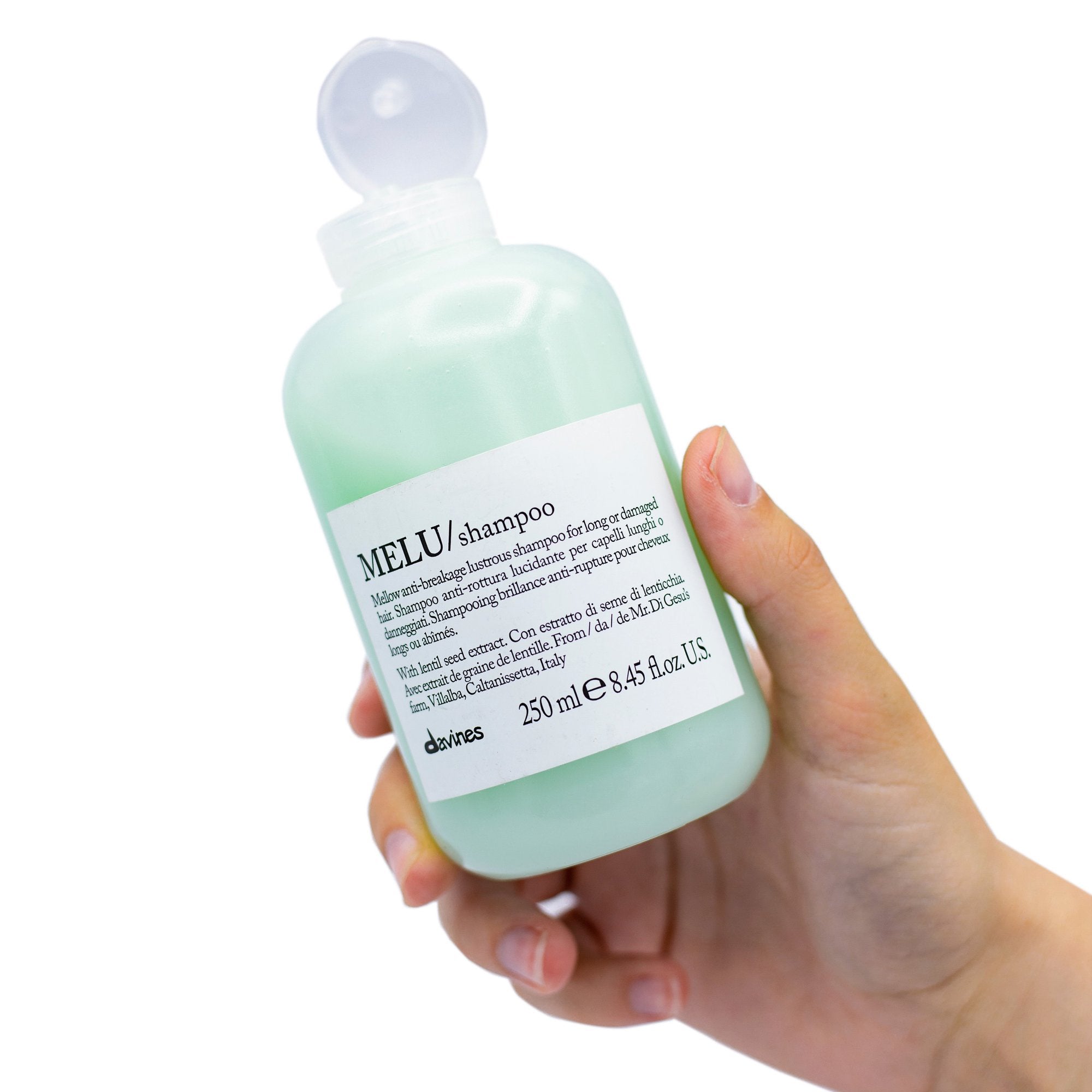 Davines Melu Shampoo for Damaged Hair - Repairing & Nourishing Hair Care with Keratin - Perfect for Dry, Brittle, or Chemically Treated Hair - Salon-Quality Shampoo for Home Use