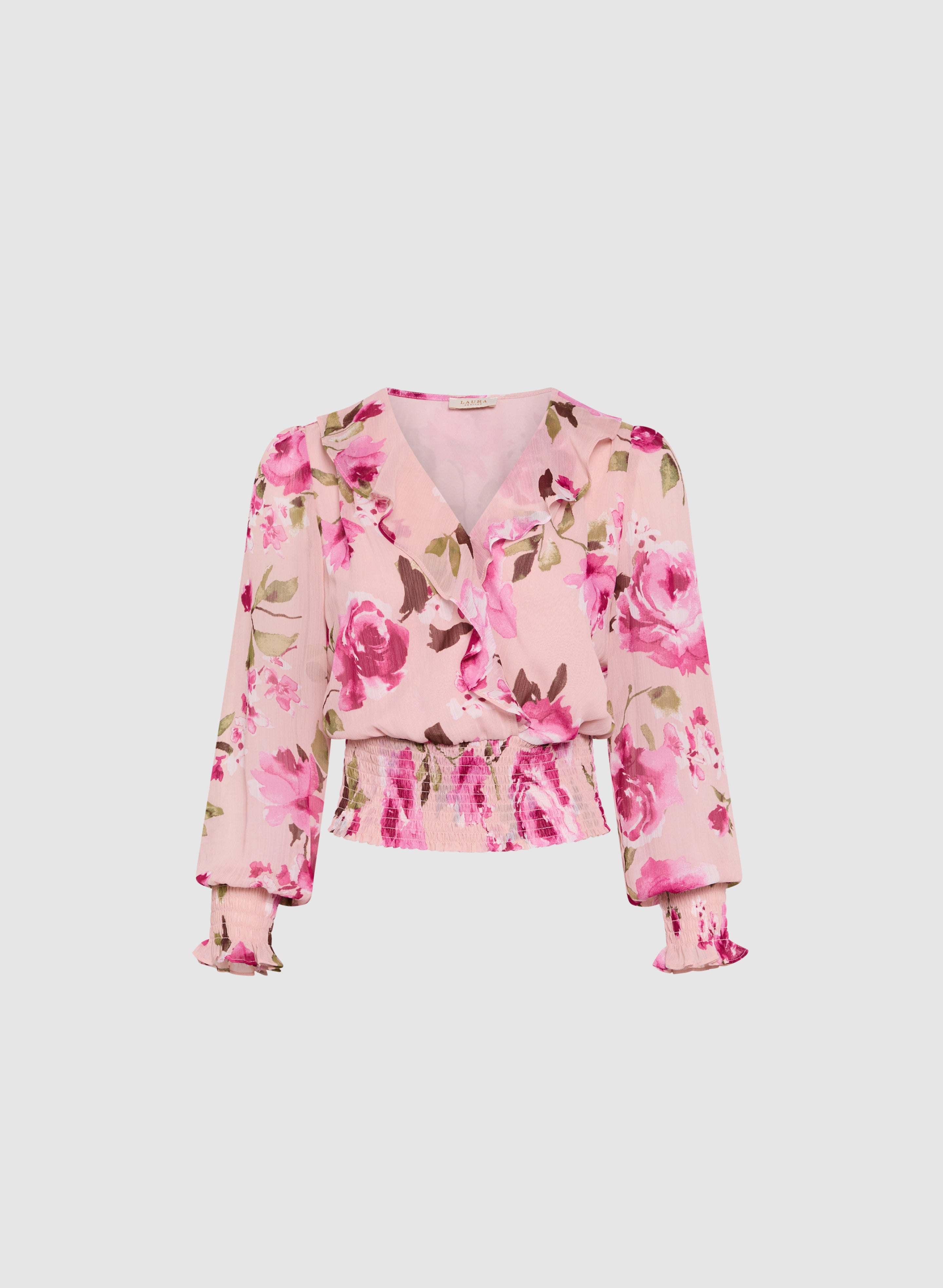 Floral Print Blouse for Women - Elegant Flowy Summer Tops - Perfect for Office, Date Night & Casual Outings