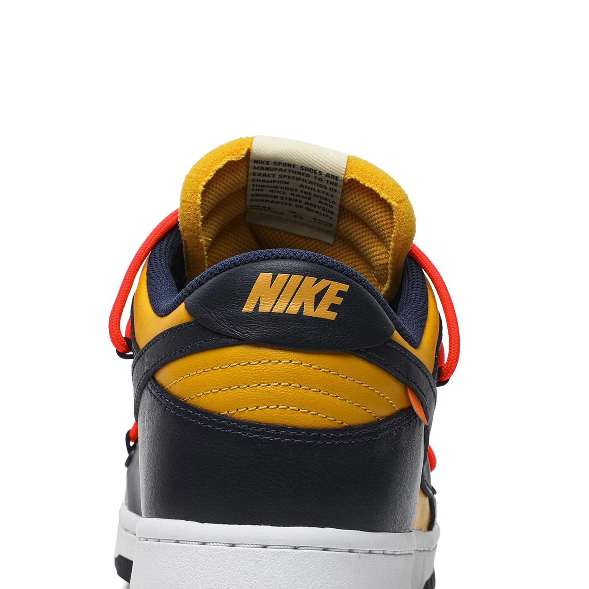 Nike Dunk Low x Off-White University Gold Midnight Navy Sneakers - Men's & Women's Basketball Shoes for Casual Wear & Street Style Fashion