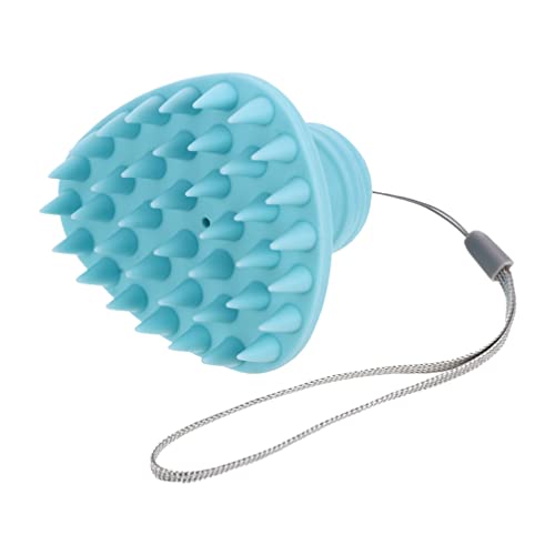 Healifty Silicone Scalp Massage Brush - Gentle Hair Shampoo Brush for Women & Men, Pet Grooming Tool, Handheld Head Scrubber for Relaxing Hair Wash (Sky Blue) - Perfect for Bath Time & Home Spa Care