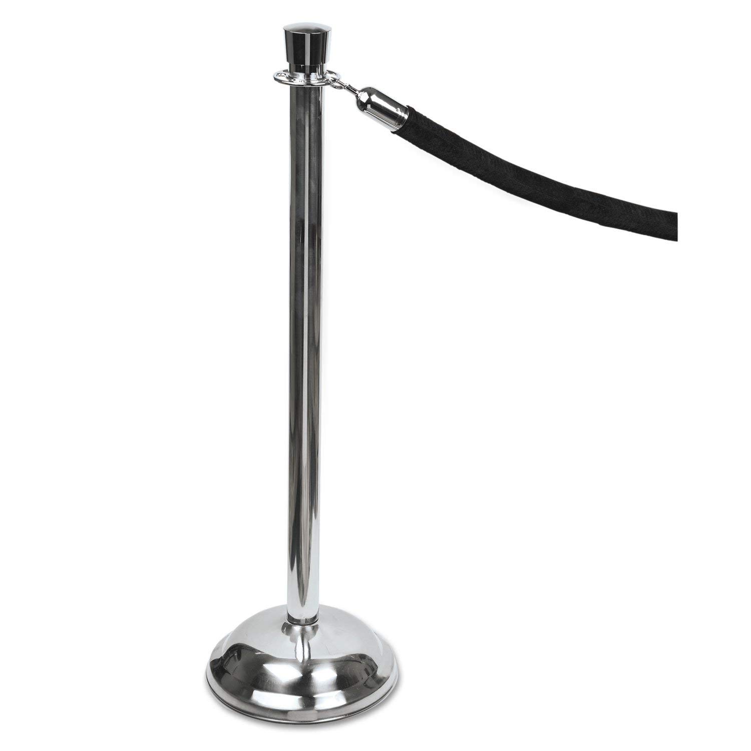 Tatco 11000 Chrome Crowd Control Posts - 41-Inch High Silver Safety Barriers (2-Pack) - Perfect for Event Crowd Management, Retail Queues & Public Safety Barriers