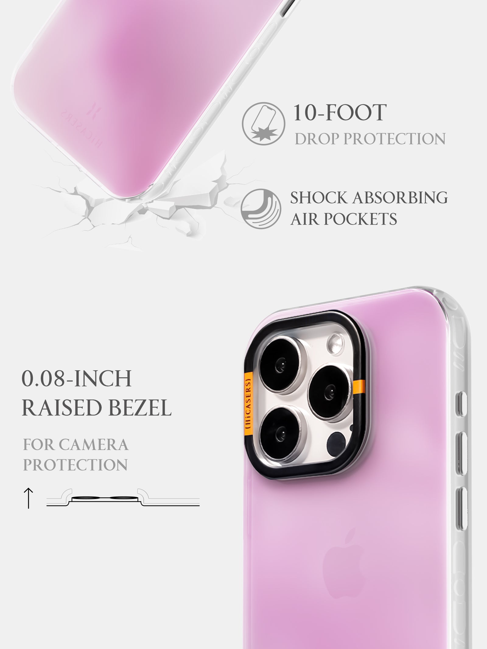 Iridescent Pink Watercolor Wash Phone Case - Trendy Protective Cover for iPhone & Samsung, Perfect for Everyday Use, Travel & Gifting
