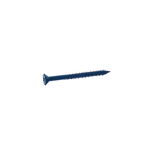 Grip-Rite 1/4 in. x 2-1/4 in. Phillips Flat Head Concrete Screws - 1 lb. 100 pk (Case of 12) - Ideal for Concrete, Masonry, and Drywall Projects