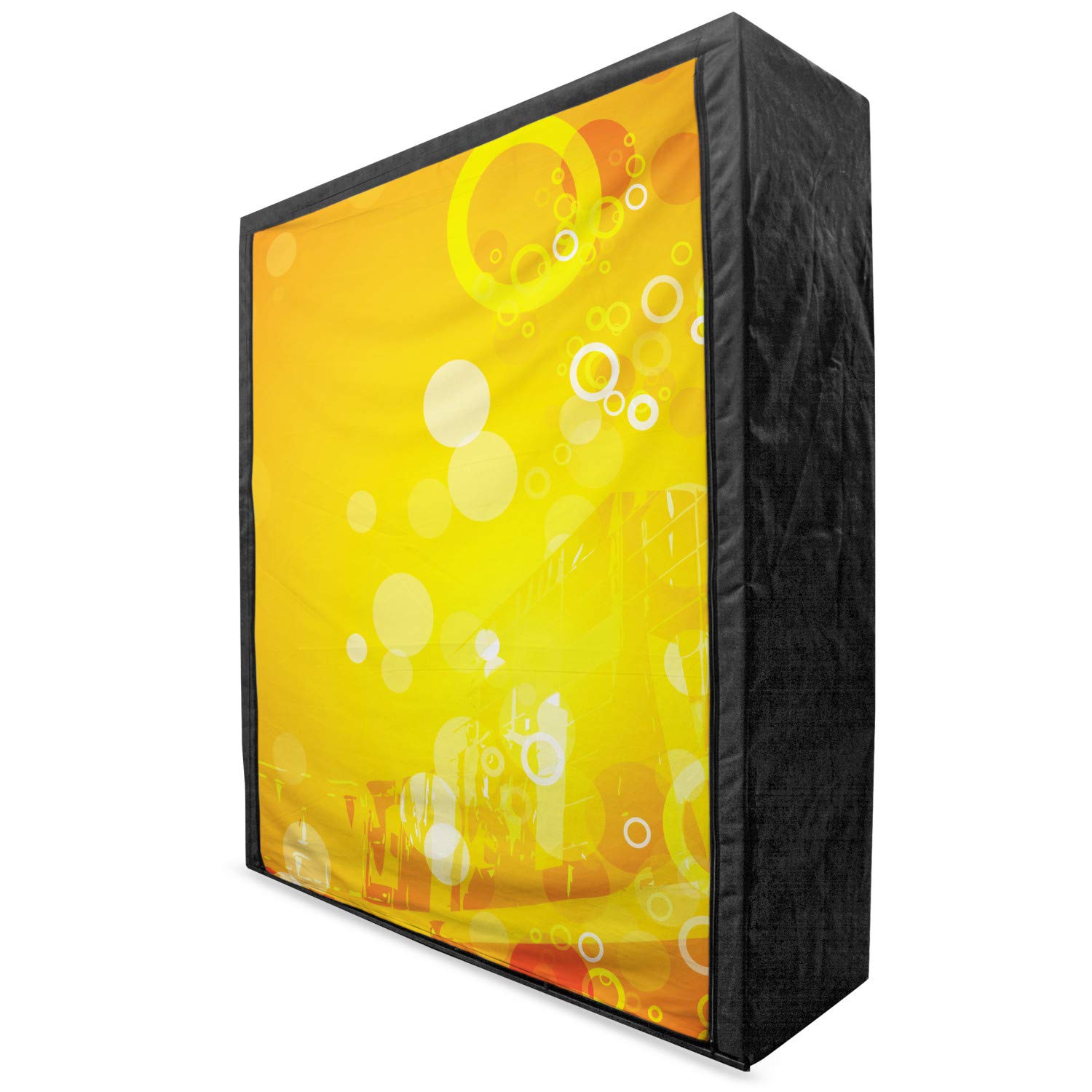 Ambesonne Orange Fabric Wardrobe - Portable Clothing Organizer with Shelves, 59