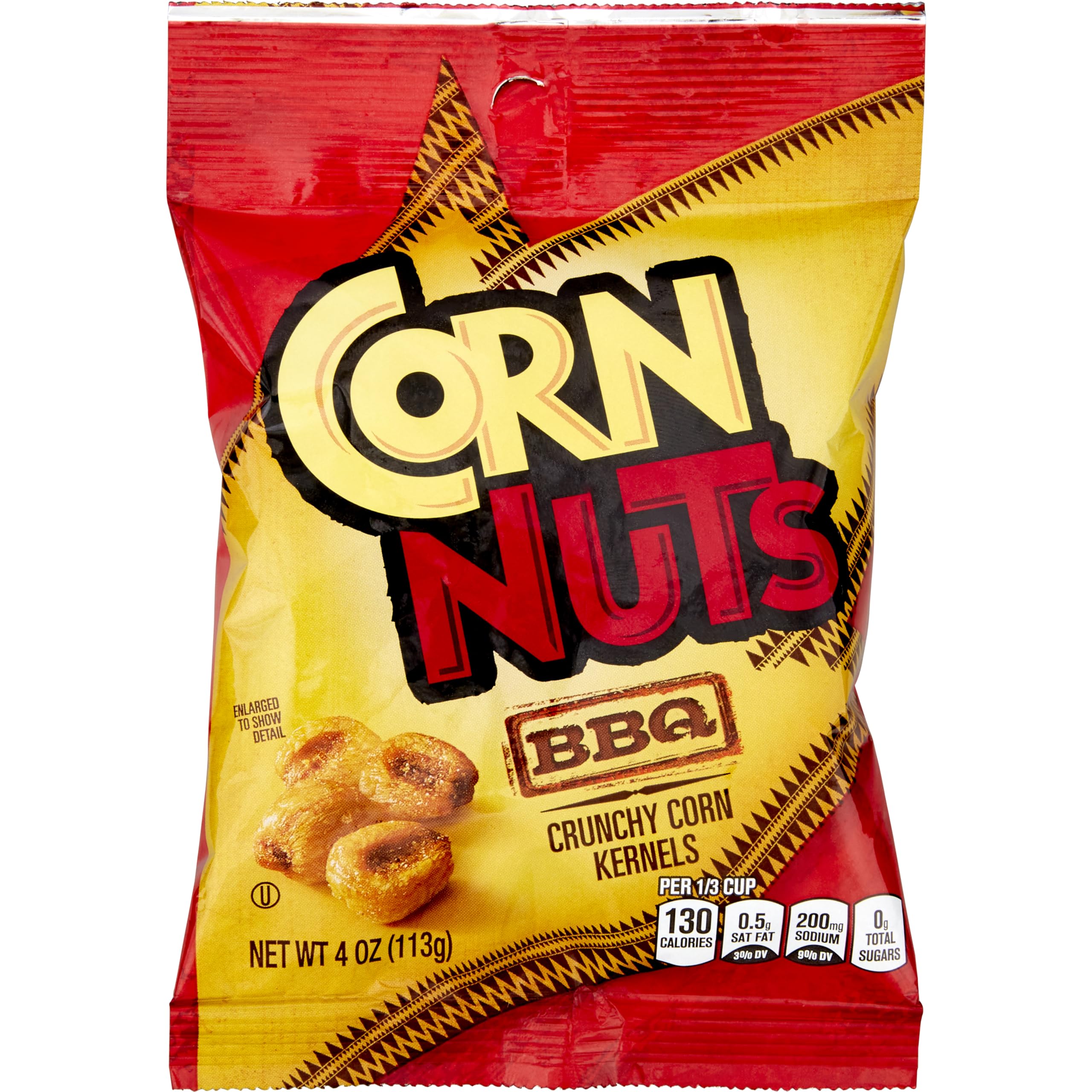 Crunchy BBQ Flavored Corn Nuts - Gluten Free Corn Kernel Snacks for Adults, 4oz Pack of 12 - Perfect for Parties, Road Trips & Office Snacking