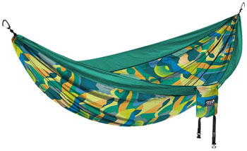 Eagles Nest Outfitters DoubleNest Hammock - Lightweight Camping Hammock with Retro/Emerald Print - Perfect for Backpacking, Travel & Outdoor Adventures