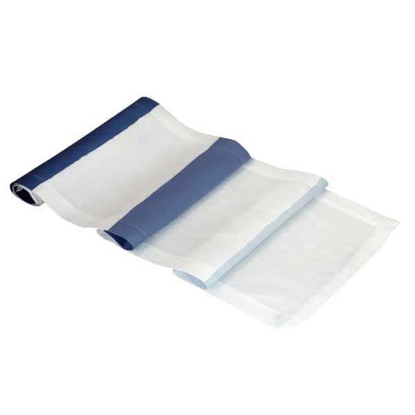 Blue & White Striped Linen Table Runner 14x26 - Premium Italian Linen Dining Table Decor for Weddings, Dinner Parties & Home Decor