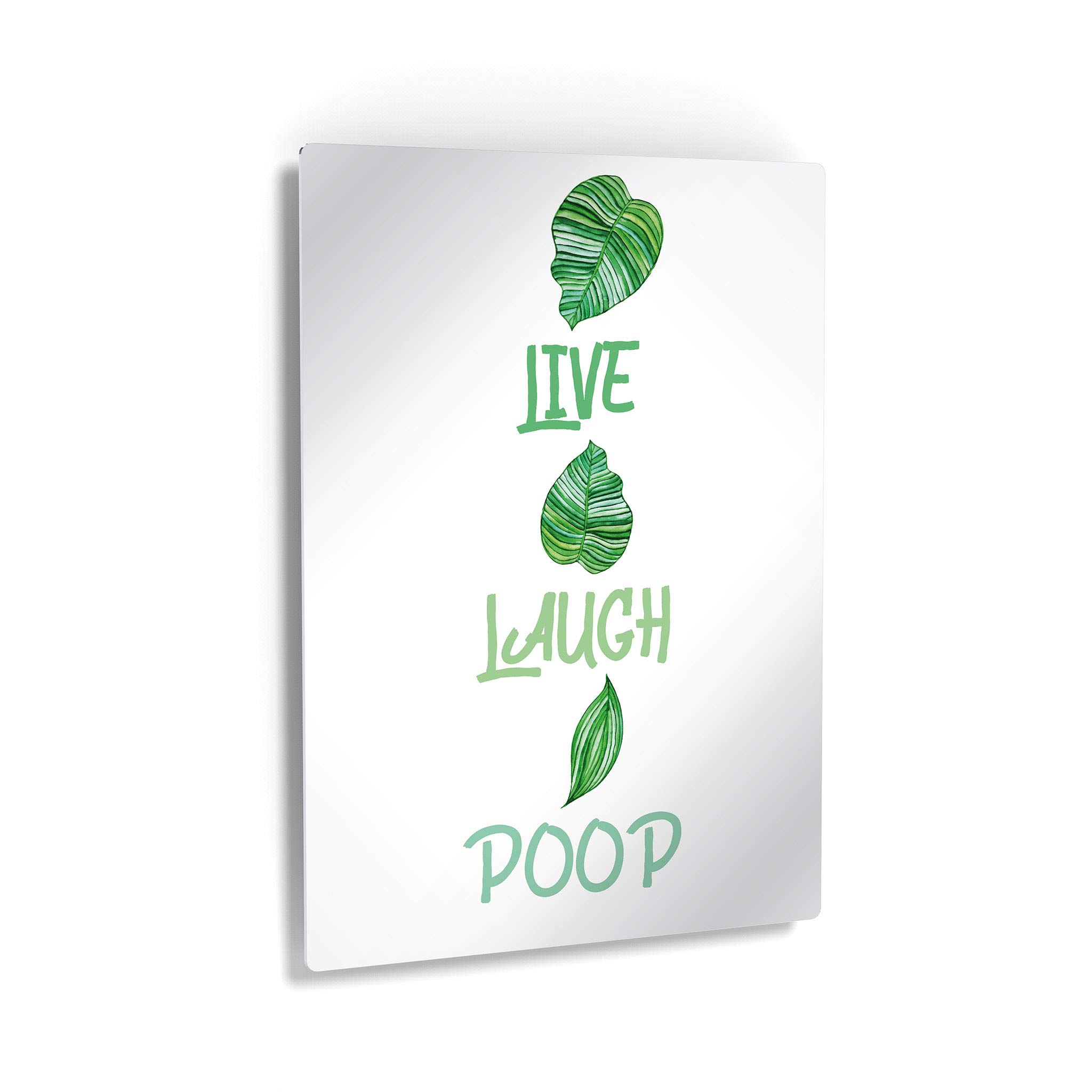 Funny Bathroom Wall Art - Live Laugh Poop Metal Sign for Toilet Decor | 40x30 Inches Ready-to-Hang Home Decoration | Made in USA | Perfect for Powder Rooms, Guest Baths & Humorous Home Gifts