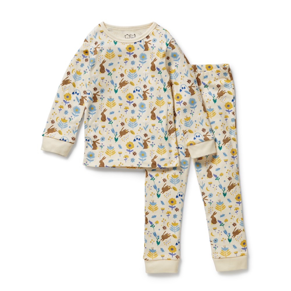 Organic Cotton Long Sleeve Pajamas for Women - Daisy Mae Comfortable Sleepwear Set, Soft & Breathable Nightwear for Lounge, Travel and Cozy Nights at Home