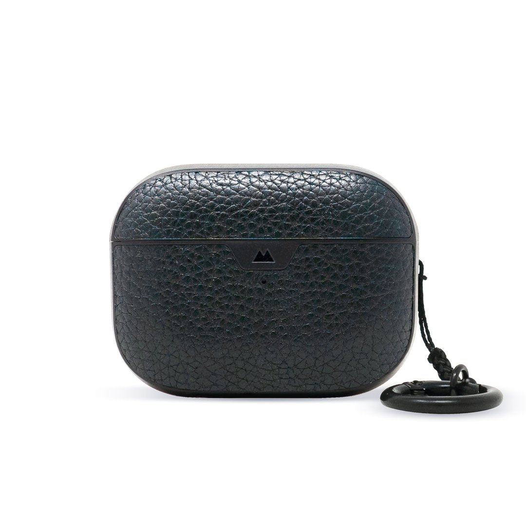 Premium Black Leather AirPods Pro Case - Shockproof Protective Cover with Keychain for Apple AirPods Pro 1st/2nd Gen - Perfect for Travel, Workout & Everyday Use