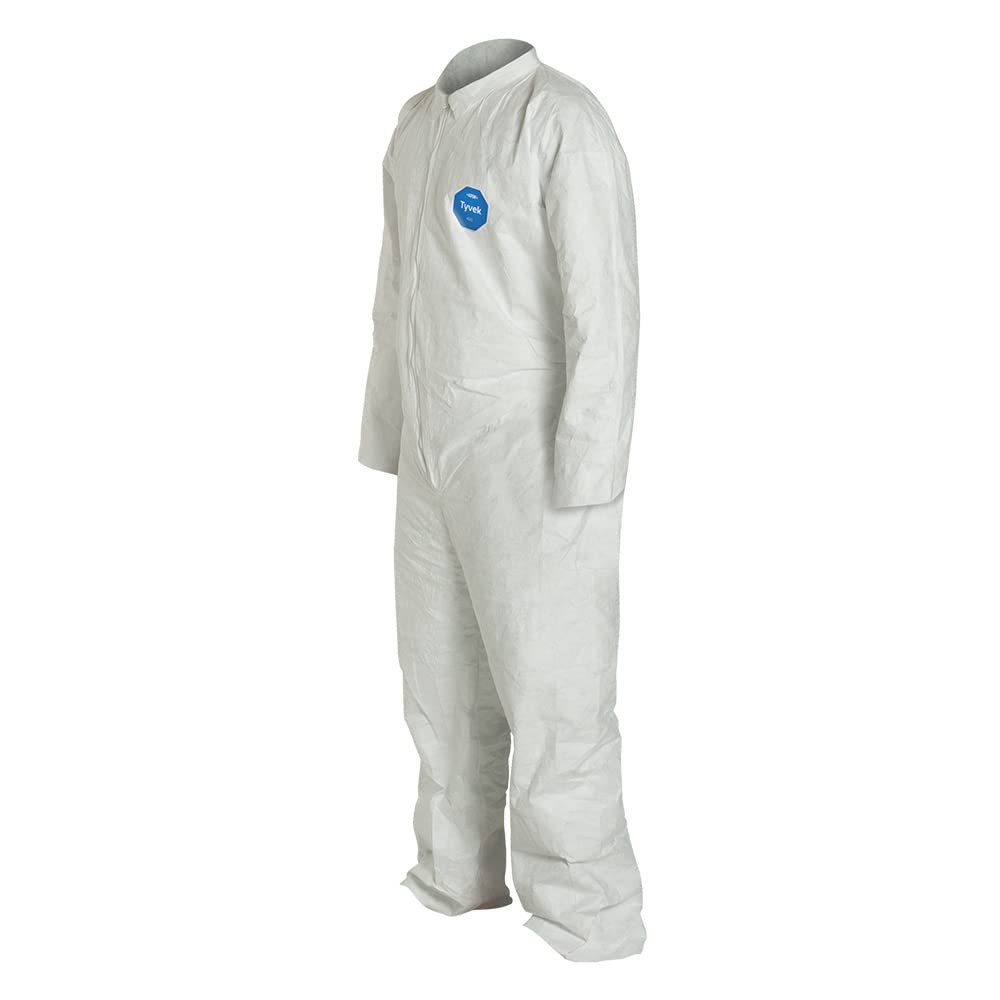 DuPont Tyvek 400 TY120S Disposable Protective Coverall - White, Medium (25 Pack) | Chemical & Biological Protection for Medical, Industrial & Hazardous Work Environments