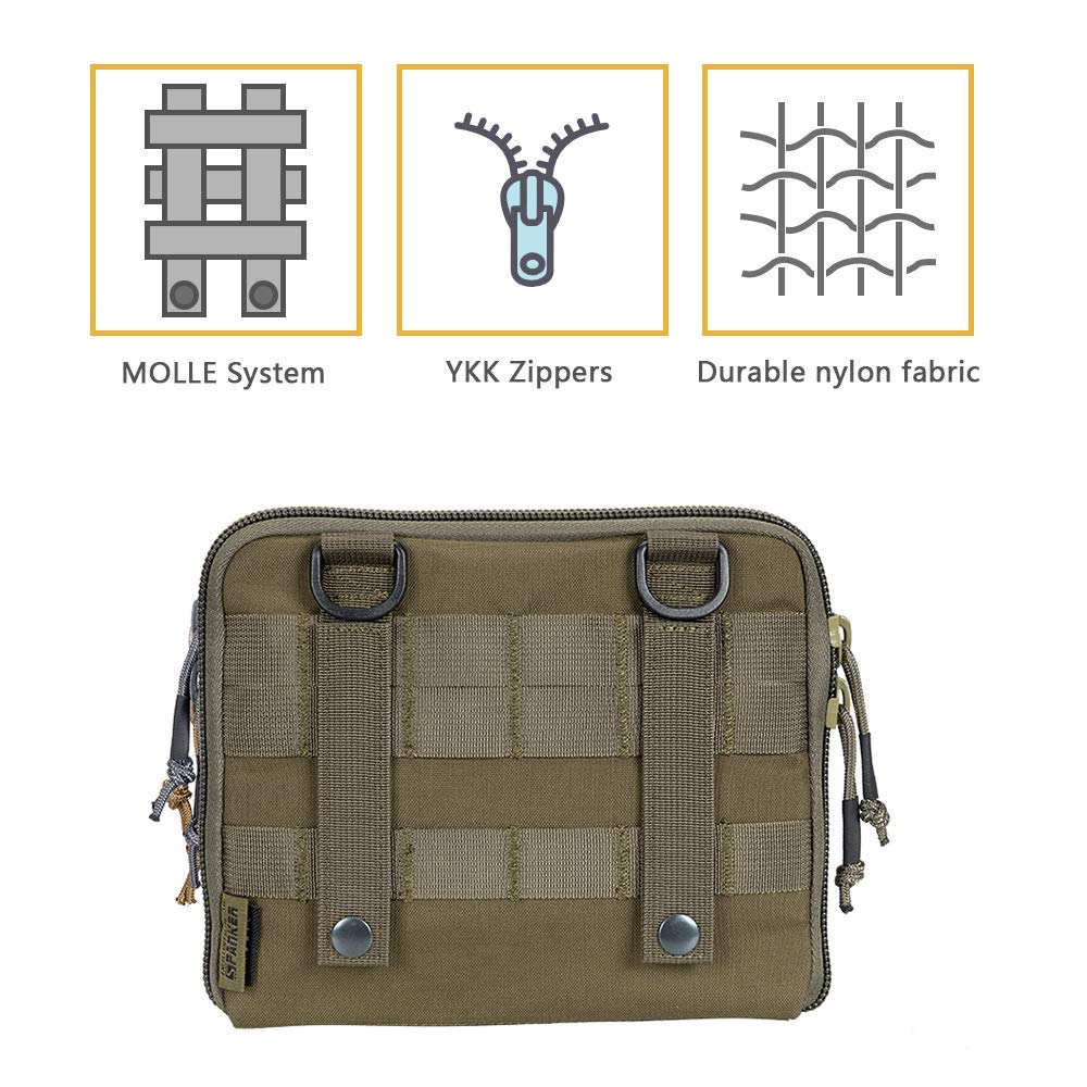 Tactical Nylon Radio Holder Molle Pouch - Durable EDC Organizer Pouch for Walkie Talkie & Gear - Perfect for Hiking, Camping, Military & Outdoor Activities
