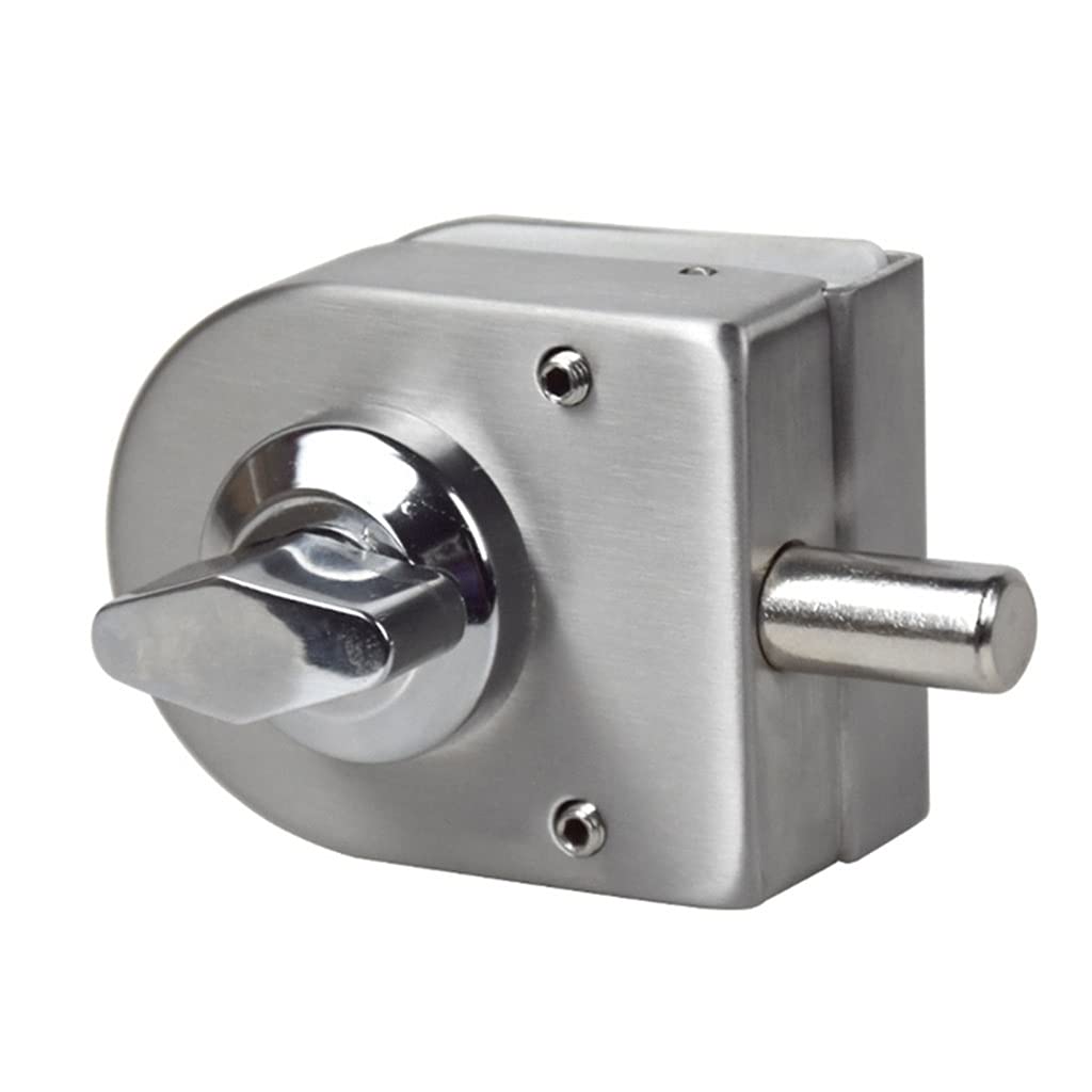 Stainless Steel Glass Door Lock Floor Latch - Heavy Duty Ground Bolt Lock for Bathroom, Toilet & Shop Glass Doors - Secure Entryway & Privacy Solution for Commercial & Residential Use