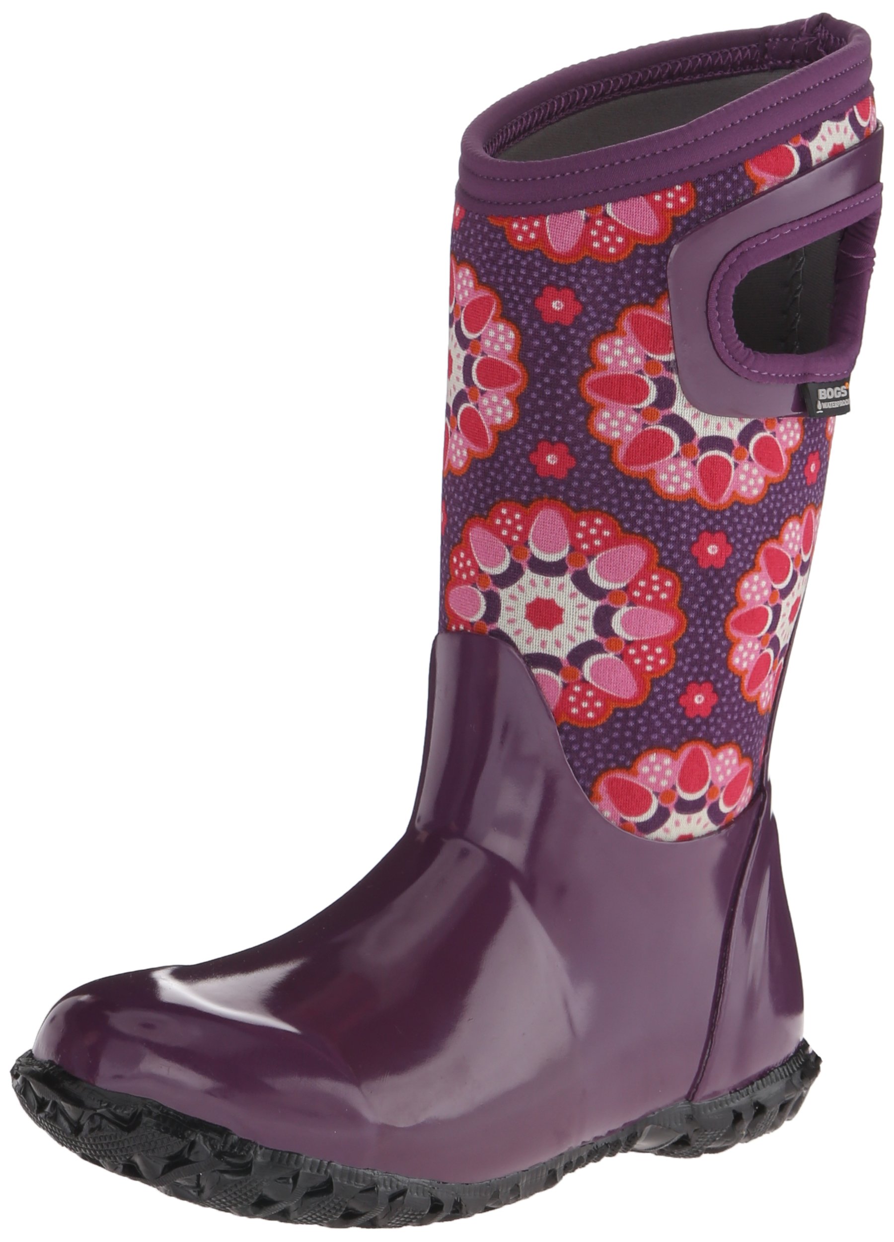Bogs North Hampton Kaleidoscope All-Weather Waterproof Rain Boots for Kids - Purple Multi (Toddler Size 7 US) - Perfect for Outdoor Play, Puddle Jumping & Rainy Day Adventures