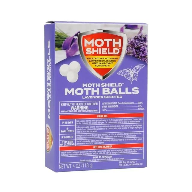 Natural Lavender Moth Balls for Rodents & Carpet Beetles - 2 Pack Pantry Moth Traps & Clothes Moth Repellent - Indoor Closet Protector for Clothes, Wool & Storage Areas - Eliminates Moths in Wardrobes, Drawers & Food Pantries