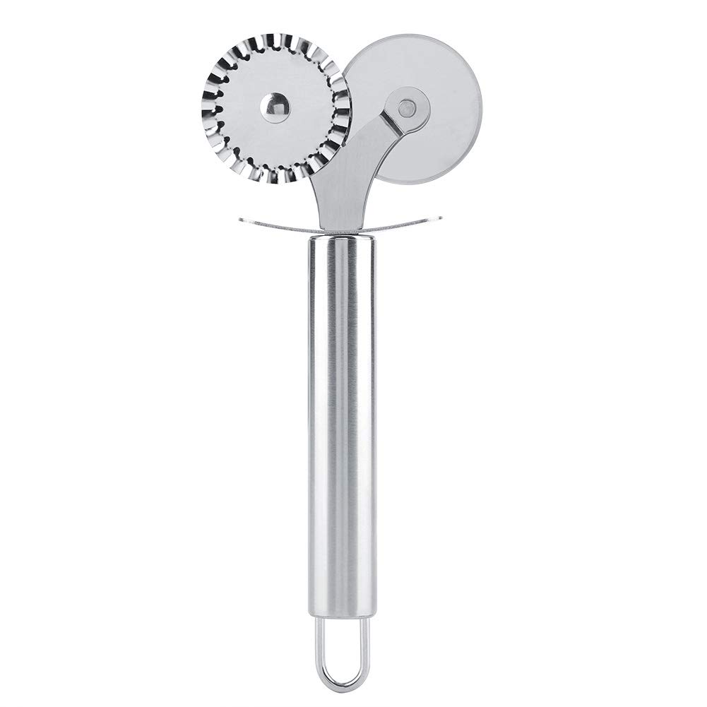 **HelloCreate Stainless Steel Pizza Cutter - Sharp Double Wheel Kitchen Knife for Slicing Pizza, Cake, Dough & More | Dishwasher Safe, Ergonomic Handle for Easy Cutting**    *(Perfect for Home Kitchens, Pizzerias, Bakeries & Party Food Prep)*