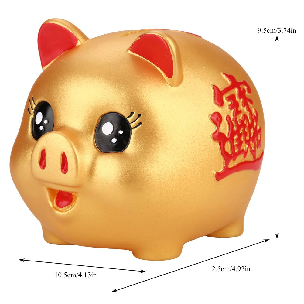 Gold Piggy Bank - Lucky Money Saving Box for Kids, Boys & Girls | Collectible Cash Coin Bank for Christmas & Birthday Gifts | Perfect for Home, Office & Classroom Savings