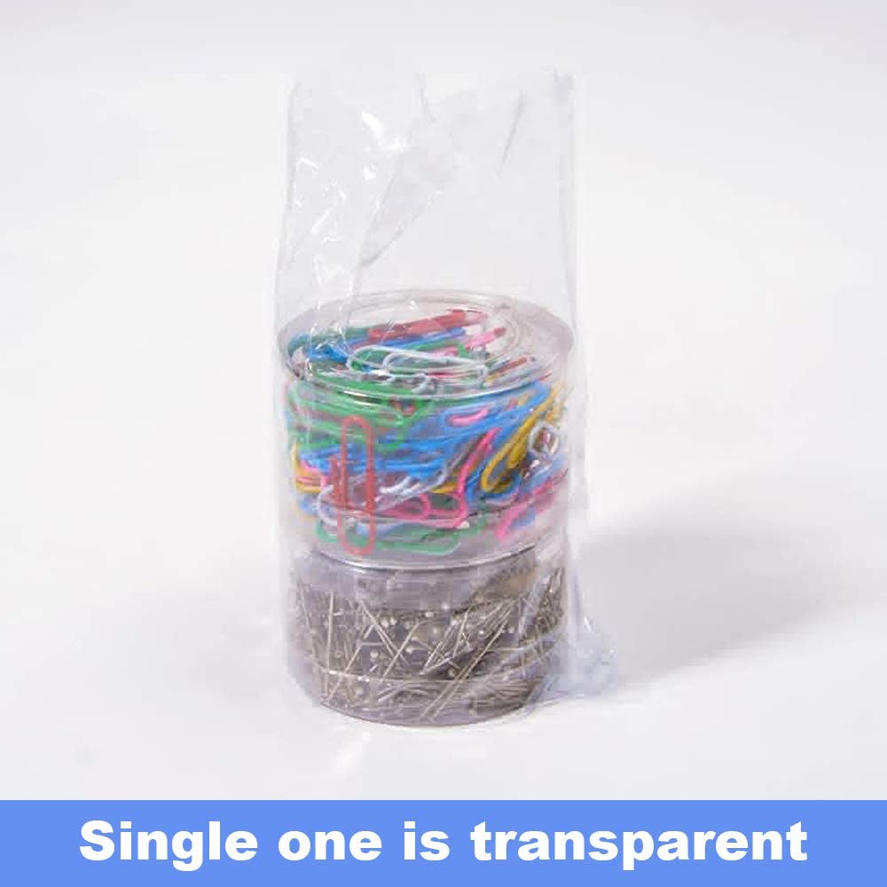 500 Pack 6x6 Inch Clear PVC Heat Shrink Wrap Bags - Odorless Shrink Film for Soaps, Bath Bombs, Candles, Jars & Small Gifts - Perfect for Packaging, Retail Display & DIY Crafts