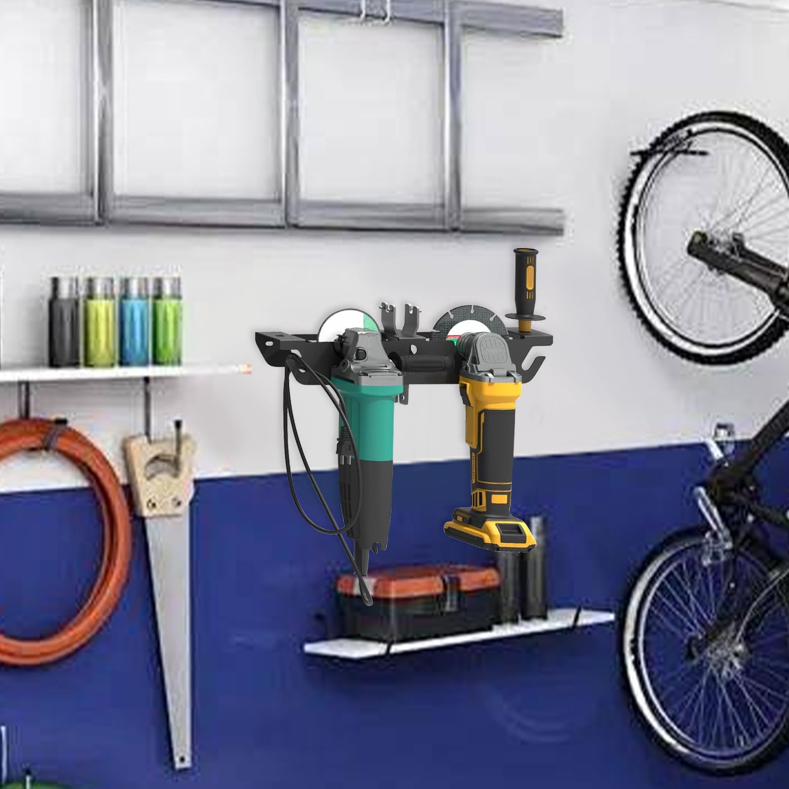 Fepinc Metal Angle Grinder Holder - Wall Mount Storage Rack for Power Tools | Workshop, Garage & Shed Organization | Durable Hand Tool Organizer for Angle Grinders | Perfect for DIY Projects & Home Improvement