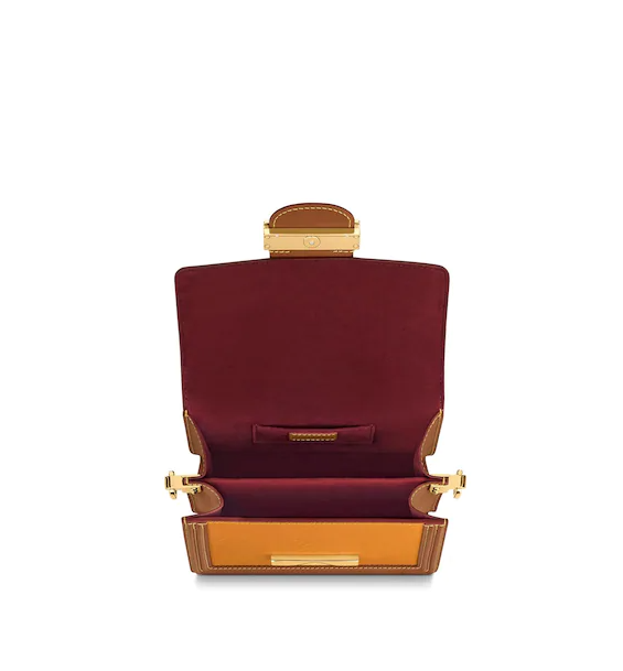 LV Mini Dauphine Crossbody Bag - Spring 2020 Safran Imperial Yellow Leather Shoulder Purse for Women | Perfect for Date Night, Travel & Everyday Use