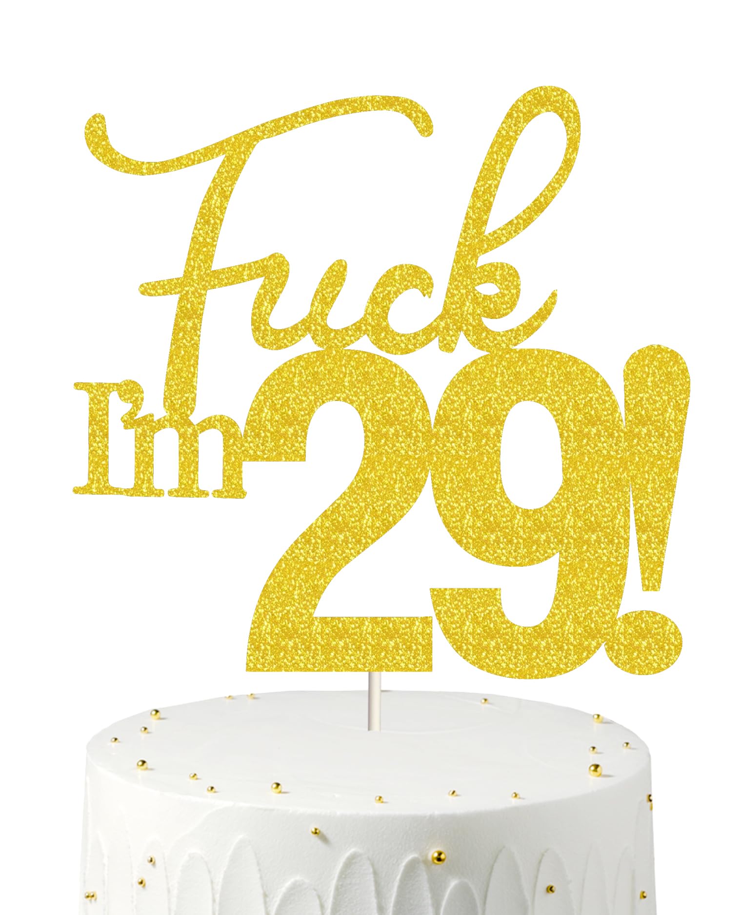 29th Birthday Cake Toppers Set - 29 Gold Number Cake Decorations for Men & Women - Funny 29 Cake Topper for Birthday Party Decorations - Perfect for 29th Birthday Celebrations, Anniversaries & Special Occasions