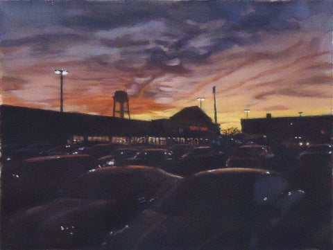 Michael Kowbuz Parking Lot Sky 1 - Modern Abstract Wall Art for Home & Office Decor | Perfect for Living Rooms, Bedrooms & Workspaces