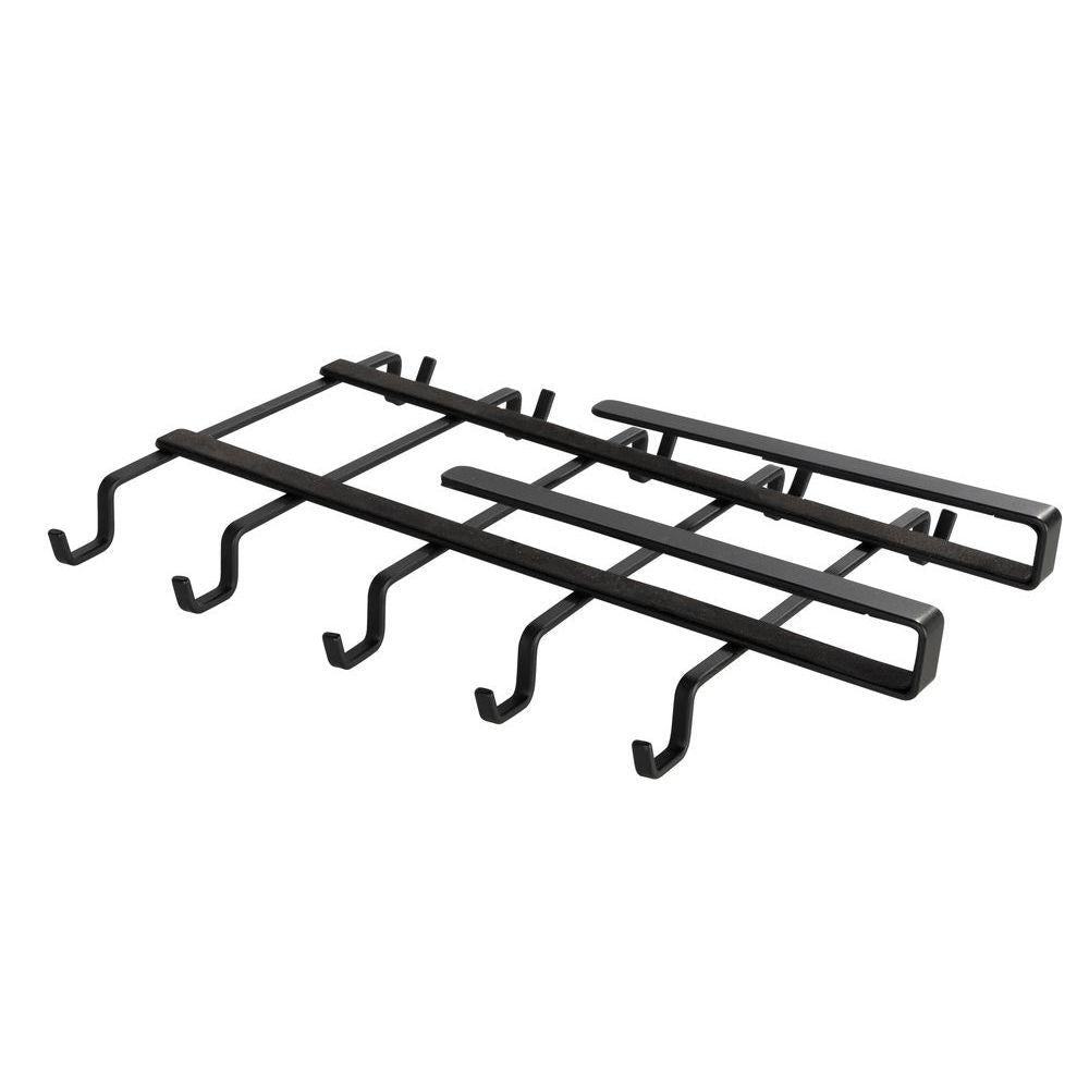 Under Shelf Cup & Mug Rack - Space Saving Black Organizer for Kitchen, Office, or Dorm - Holds Coffee Cups & Mugs - Easy Install Storage Solution