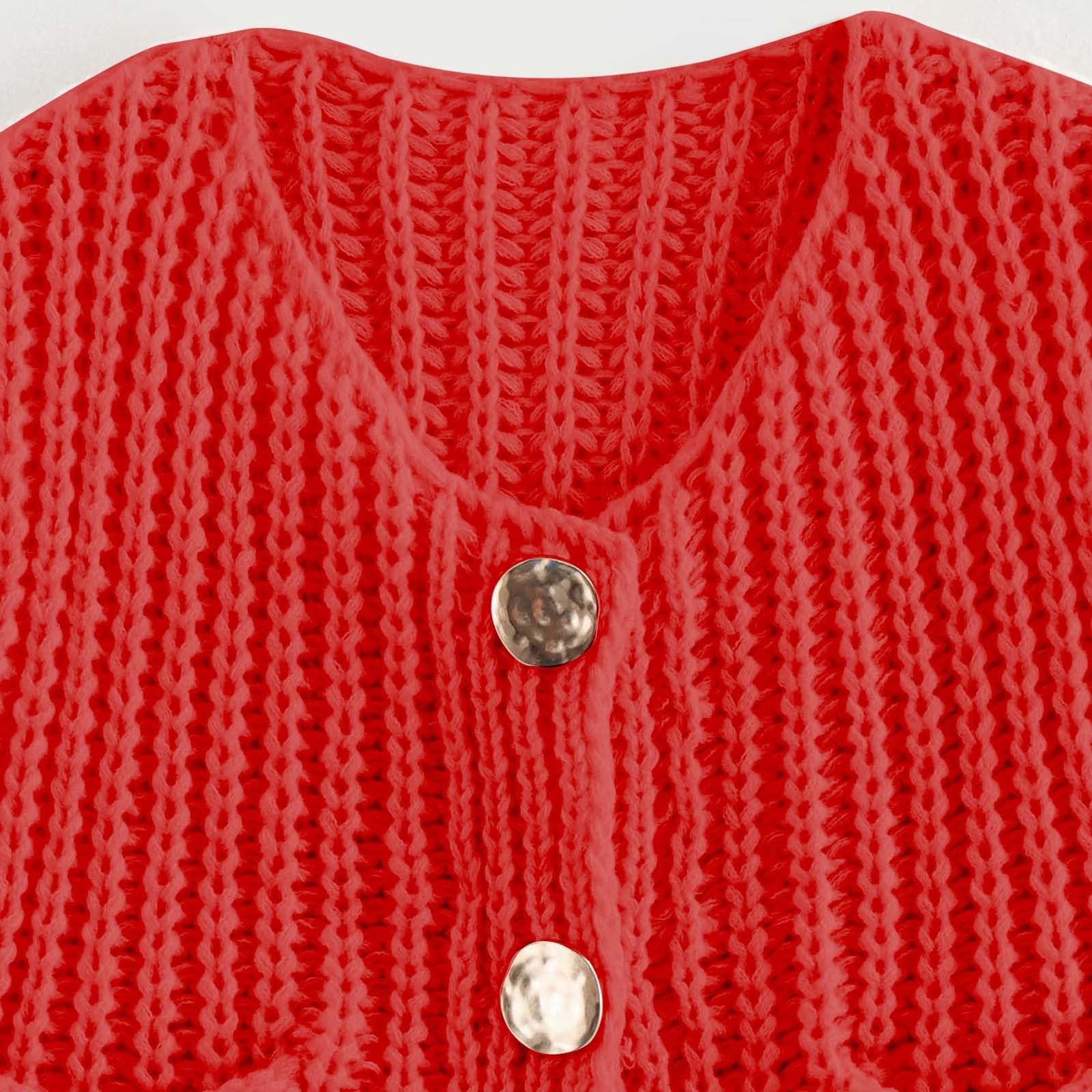 Women's Red Knitted Sleeveless Vest Top - Amazon Prime Labor Day Clearance Sale 50% Off | Cozy Travel Essentials & Casual Layering Outfits
